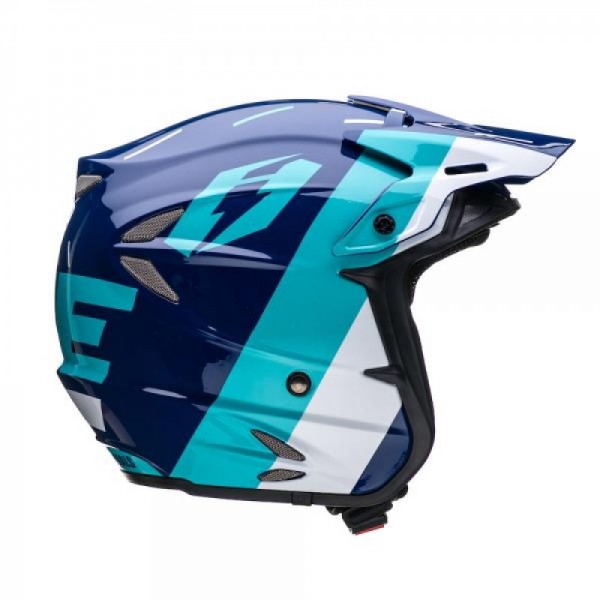 Jitsie Helm HT2 Domino - navy/teal/white