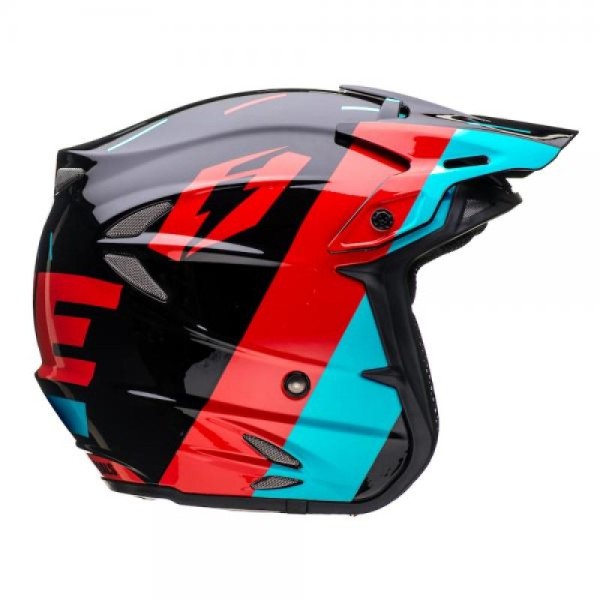 Jitsie HT2 Domino - black/red/teal-S SALE -50% Helm