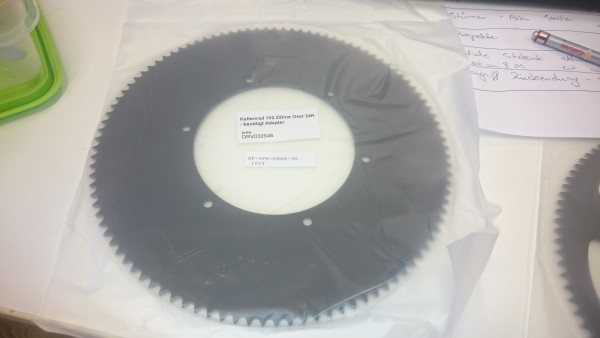 Kettenrad 102 Zähne Oset 24R - benötigt Adapter