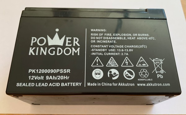 12V 9Ah Power Kingdom Batterie/Akku